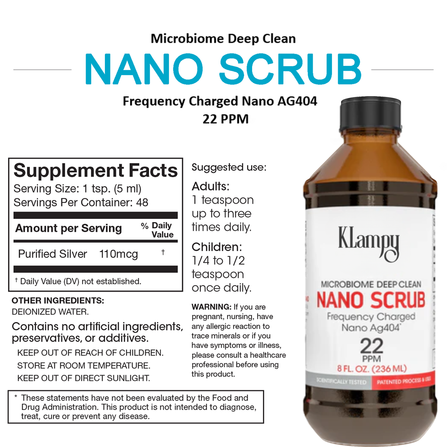 Nano Scrub - Frequency Charged Silver - 22PPM
